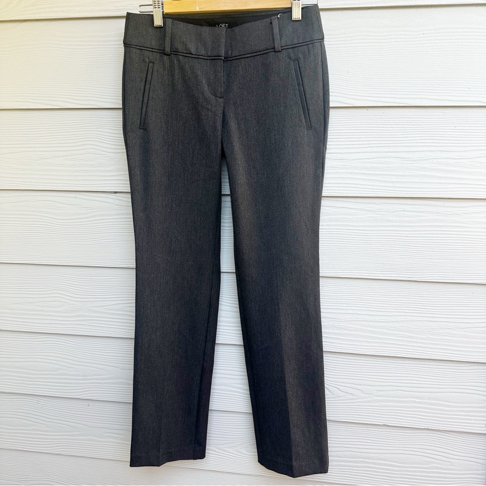 Loft Marisa Straight dark gray low waist pants new with tag size 00